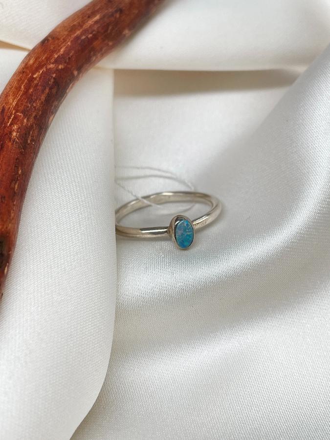 купить Кольцо из серебра с опалом,17,5 размер  , фото 3