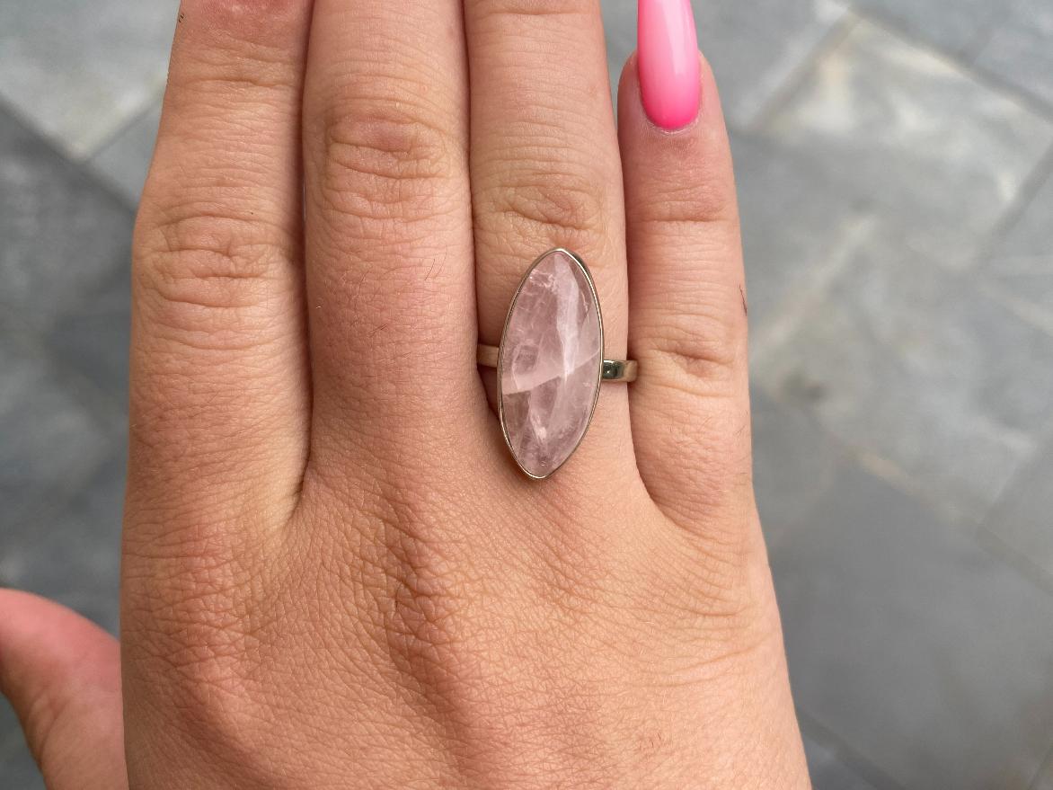 Купить Кольцо с розовым кварцем, 17 размер от магазина В Мире Самоцветов