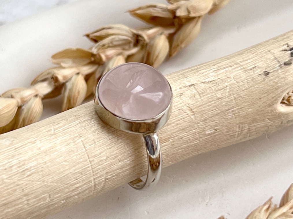 Кольцо с розовым кварцем, 17,5 размер KL-0619, фото 3