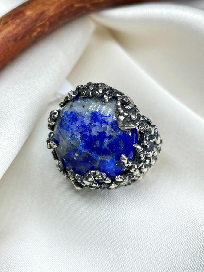 купить Кольцо из серебра с лазуритом,19 размер  , фото 1