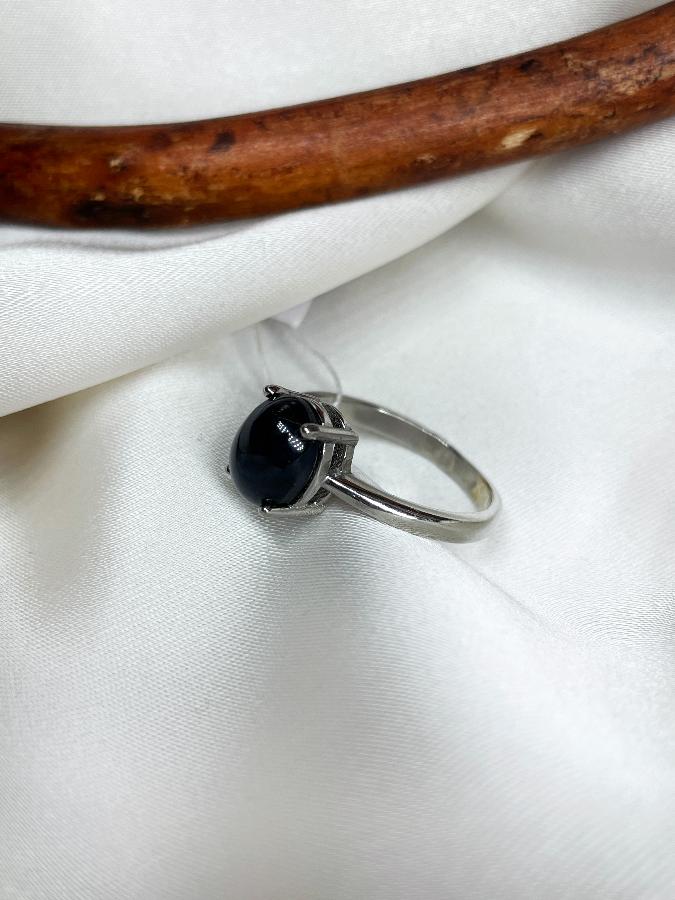 купить Кольцо из серебра с сапфиром, 18,5 размер , фото 2