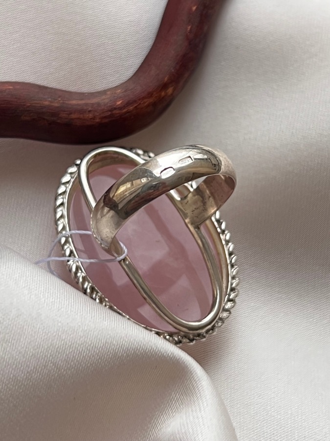 Кольцо из серебра с розовым кварцем, 19,25 размер U-554, фото 3