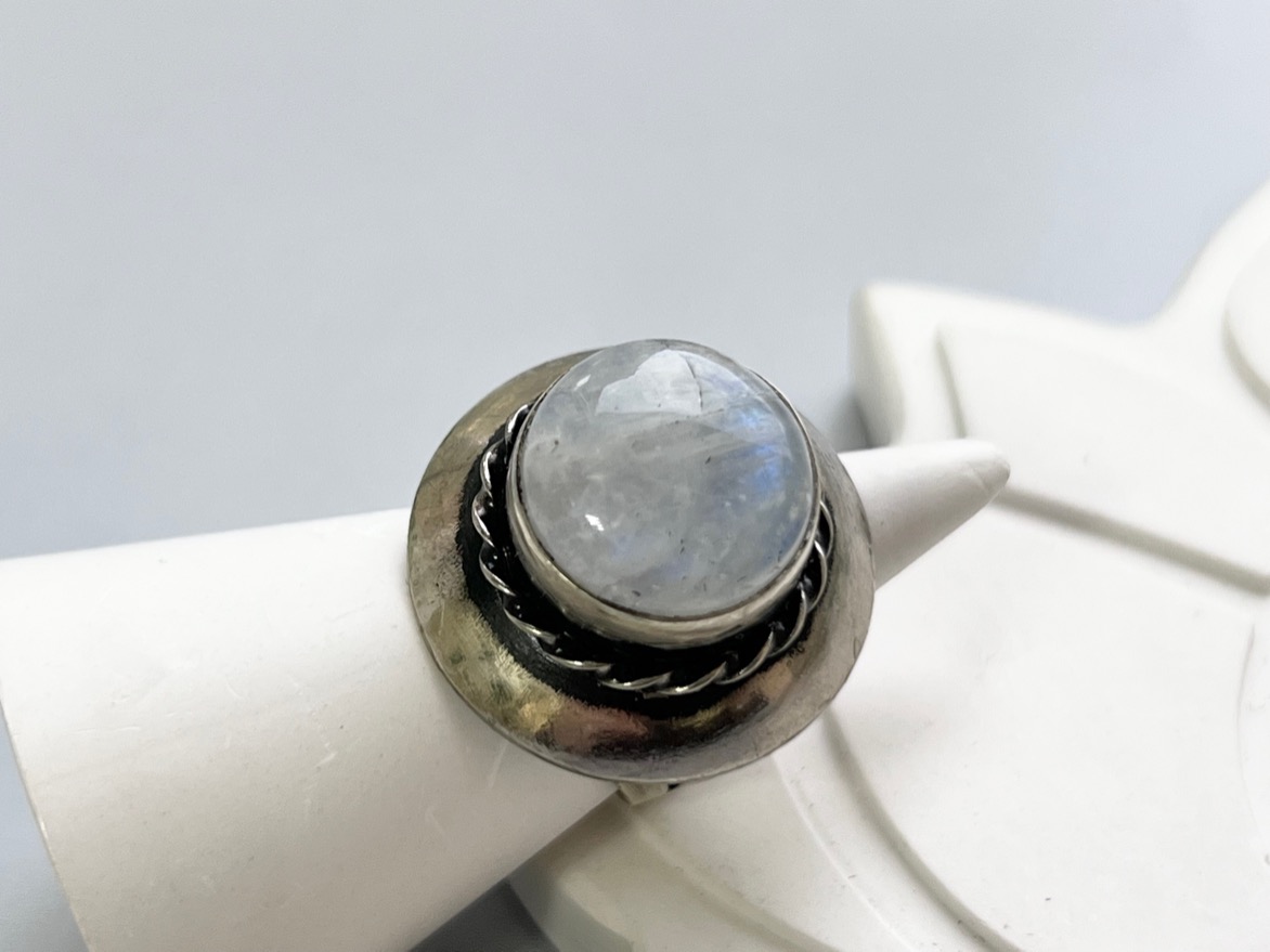 Кольцо с лунным камнем, 17 размер KL-0450, фото 2