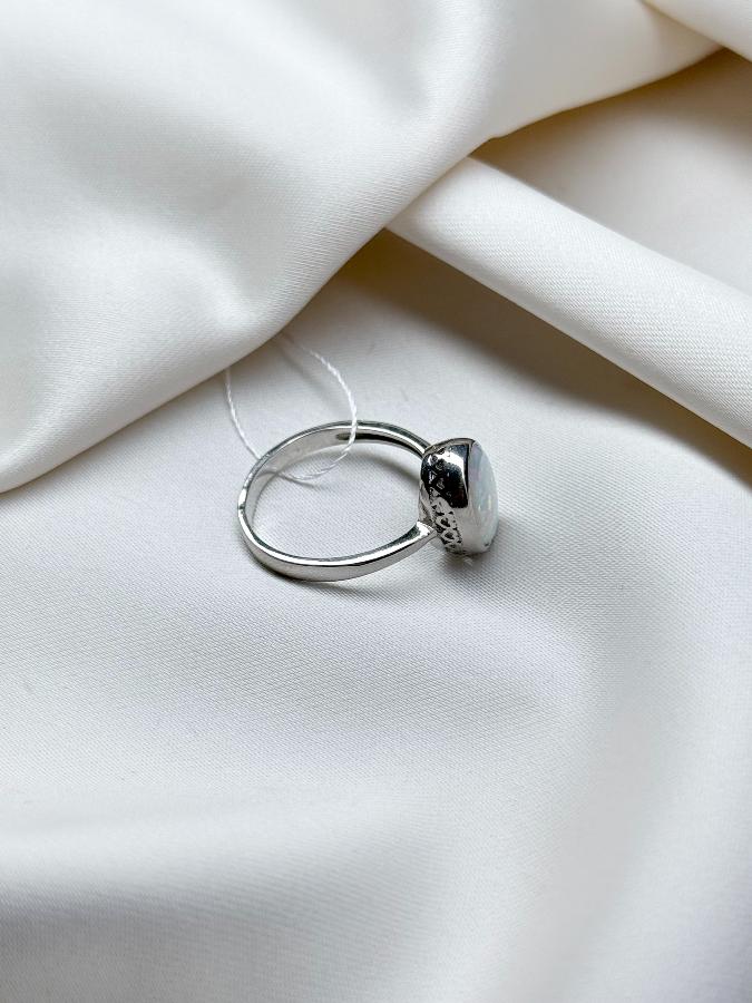 купить Кольцо из серебра с опалом (искусственный), 18 размер , фото 3