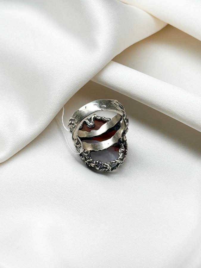 купить Кольцо из серебра с агатом,18 размер , фото 4