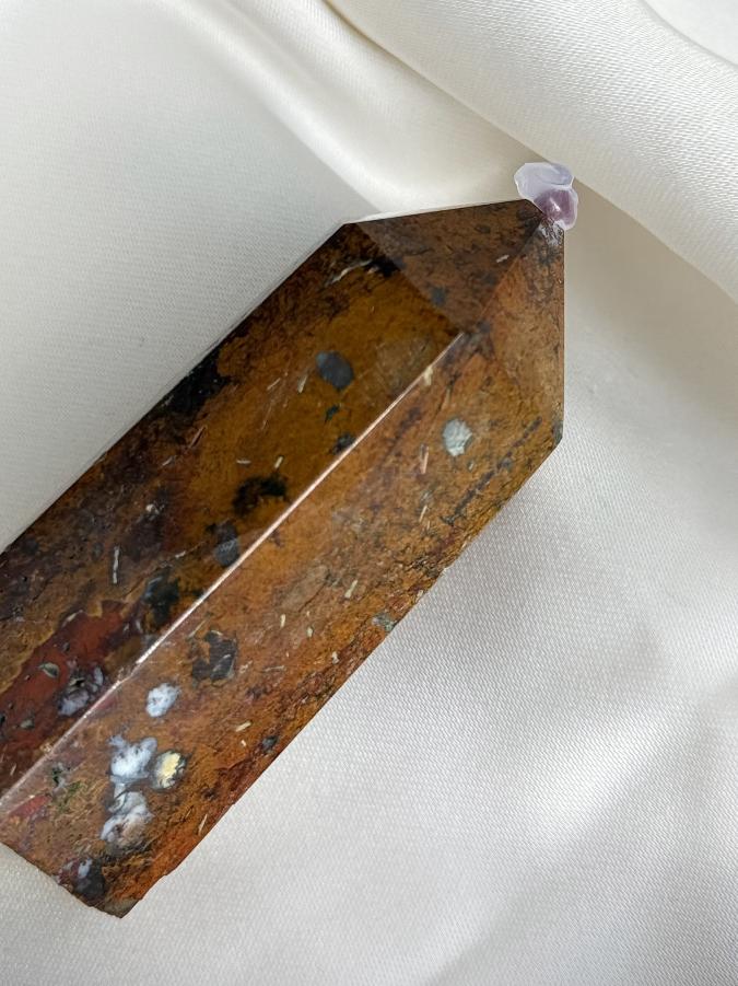 Столбик (обелиск) из яшмы, 6 х 2,5 см ST-0018, фото 3