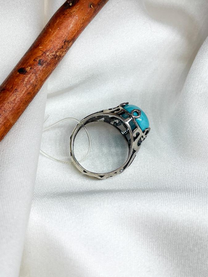 купить Кольцо из серебра с хризоколлой,17,5 размер  , фото 5