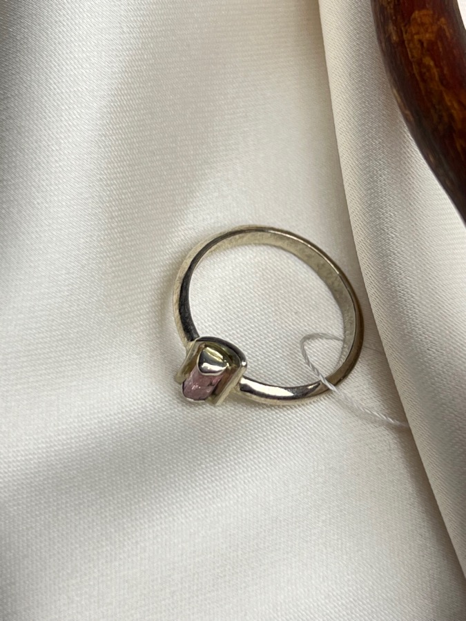 Кольцо из серебра с рубеллитом (розовый турмалин), 16,25 размер U-624, фото 3