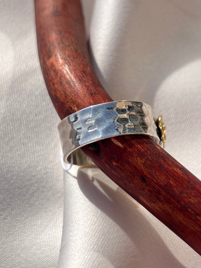 Кольцо из серебра с волосатиком (рутиловый кварц) в огранке, 19,25 размер U-1426, фото 4