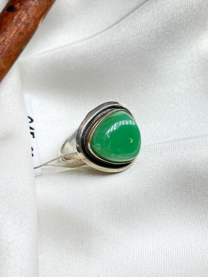 купить Кольцо из серебра с хризопразом,16,5 размер  , фото 3