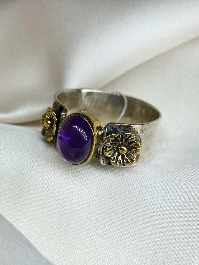 купить Кольцо из серебра с аметистом, 20 размер  , фото 1