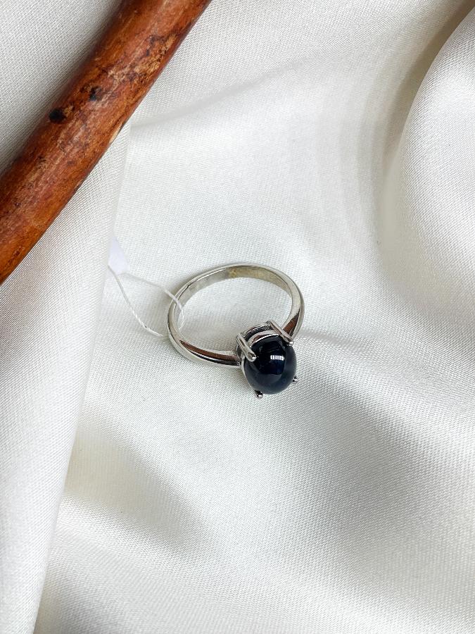 купить Кольцо из серебра с сапфиром, 18,5 размер , фото 5