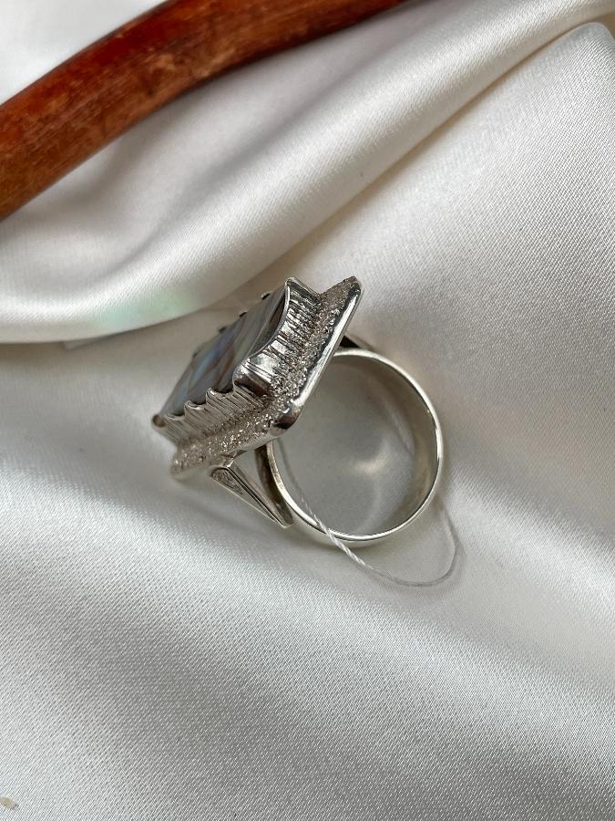 купить Кольцо из серебра с халиотисом, 18 размер  , фото 3