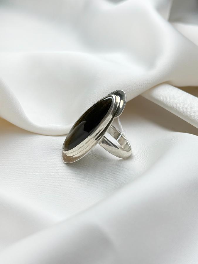 купить Кольцо из серебра с тигровым глазом, 17 размер  , фото 2