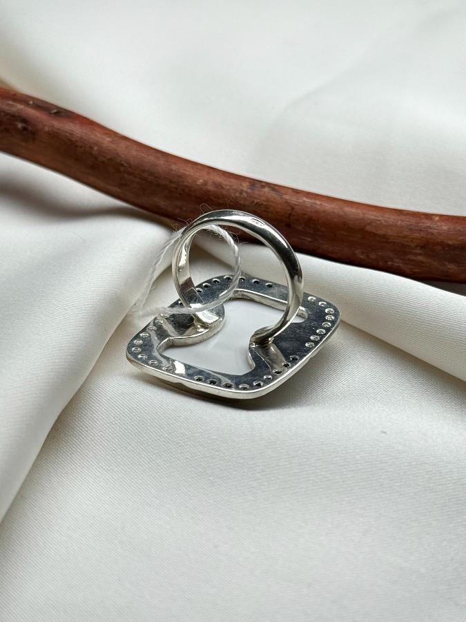 купить Кольцо из серебра с кахолонгом, 16,5 размер , фото 4