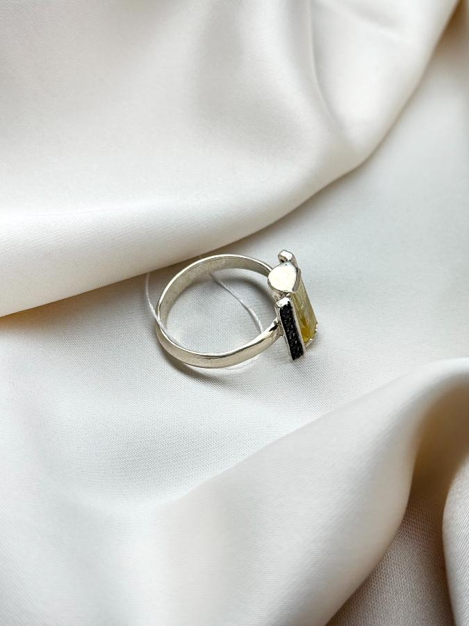 купить Кольцо из серебра с гелиодором, 19 размер , фото 3