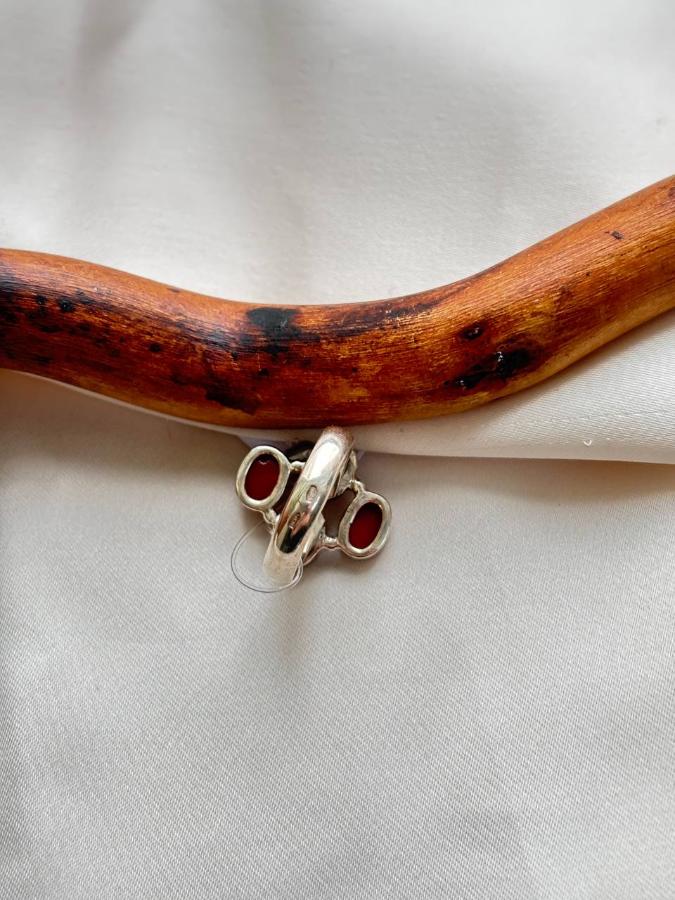 купить Кольцо из серебра с кораллом  , фото 3