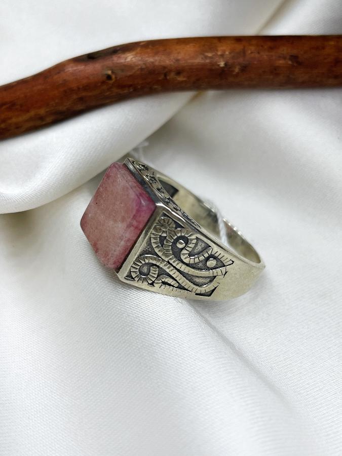 купить Кольцо-печатка из серебра с родонитом,21,5 размер , фото 5
