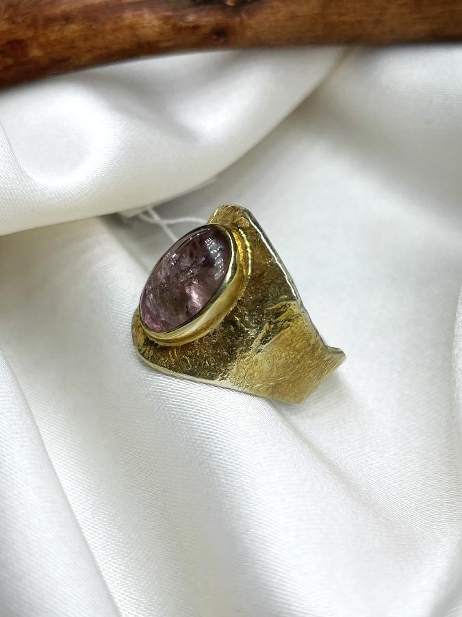 купить Кольцо из серебра с турмалином,17,5 размер , фото 2