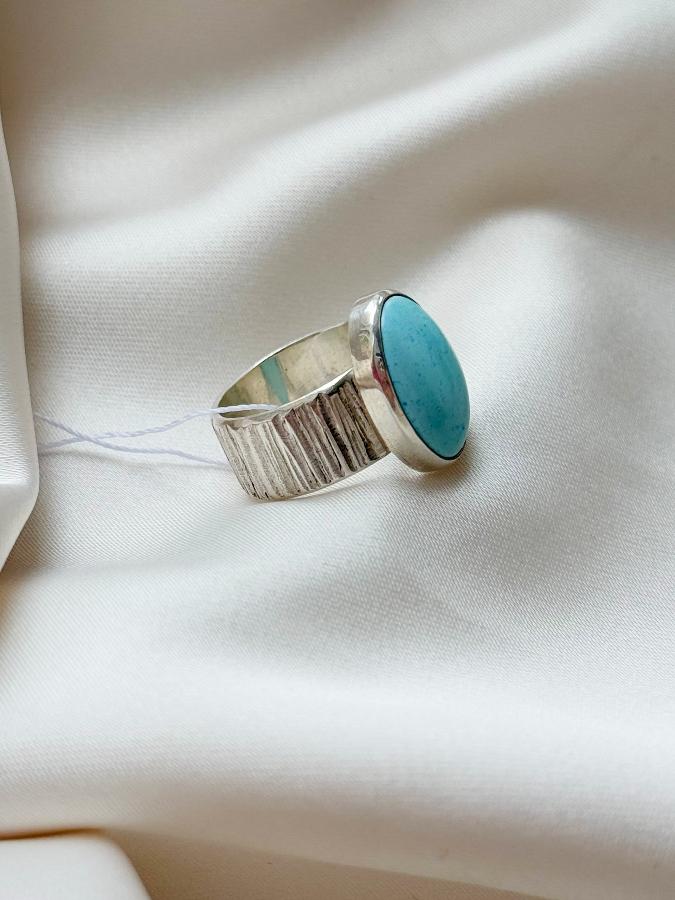купить Кольцо из серебра с бирюзой,16 размер  , фото 3
