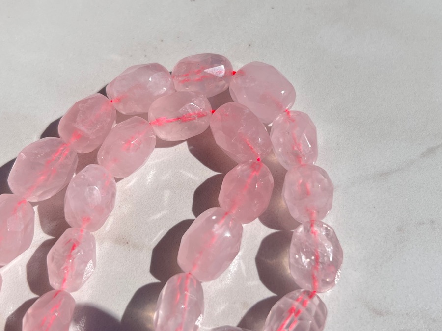 Бусины из розового кварца в огранке, 1,5 х 2 см BS-0020, фото 3