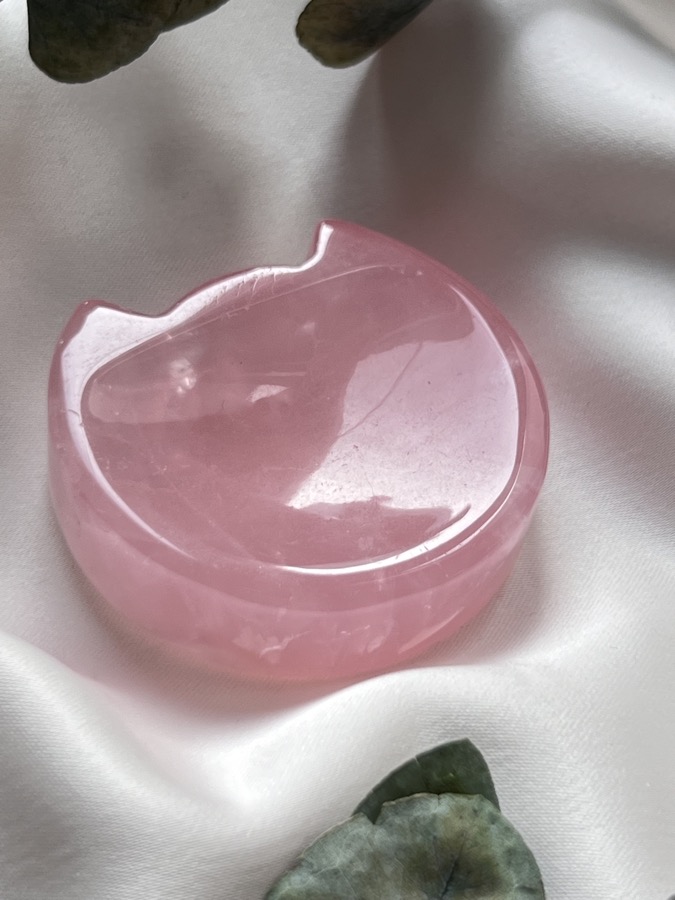 Подставка в форме кота из розового кварца FG-0694, фото 3