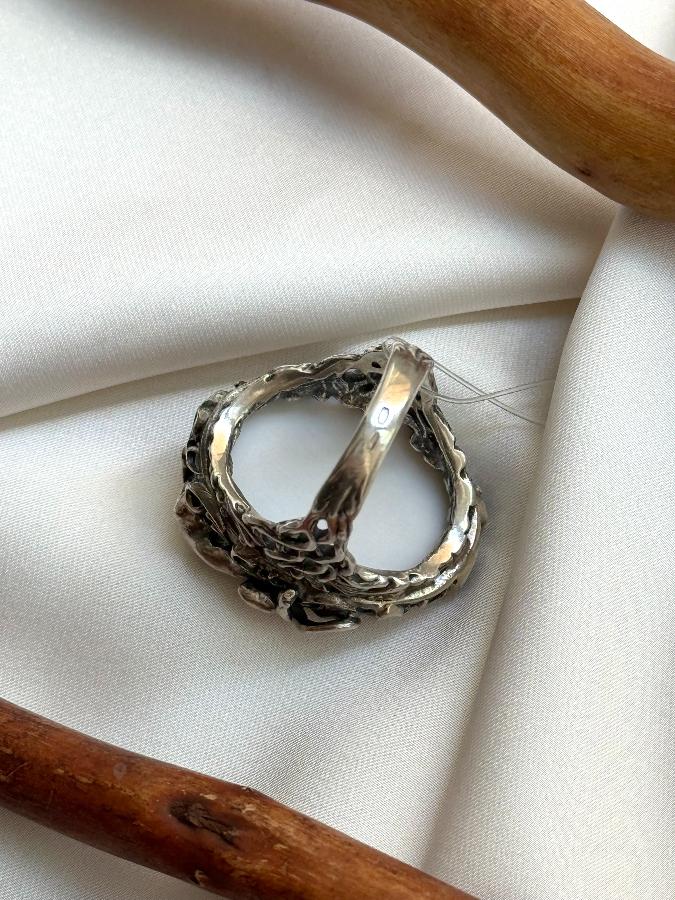 купить Кольцо из серебра с кахолонгом,19,5 размер  , фото 5