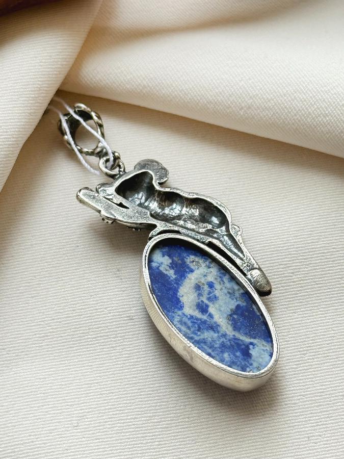 купить Кулон из серебра с лазуритом в форме коалы , фото 5