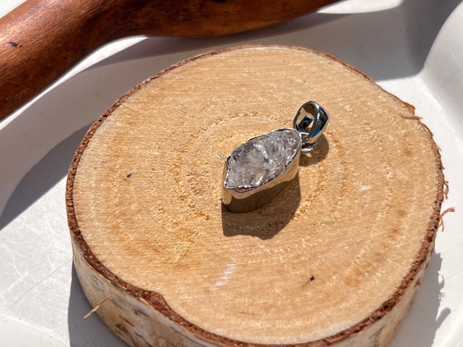 Кулон с алмазом херкимера (херкимерский кварц) KU-0974, фото 3