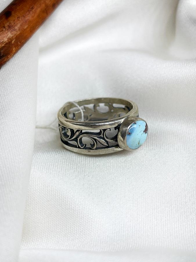 купить Кольцо из серебра с бирюзой,18,5 размер  , фото 4