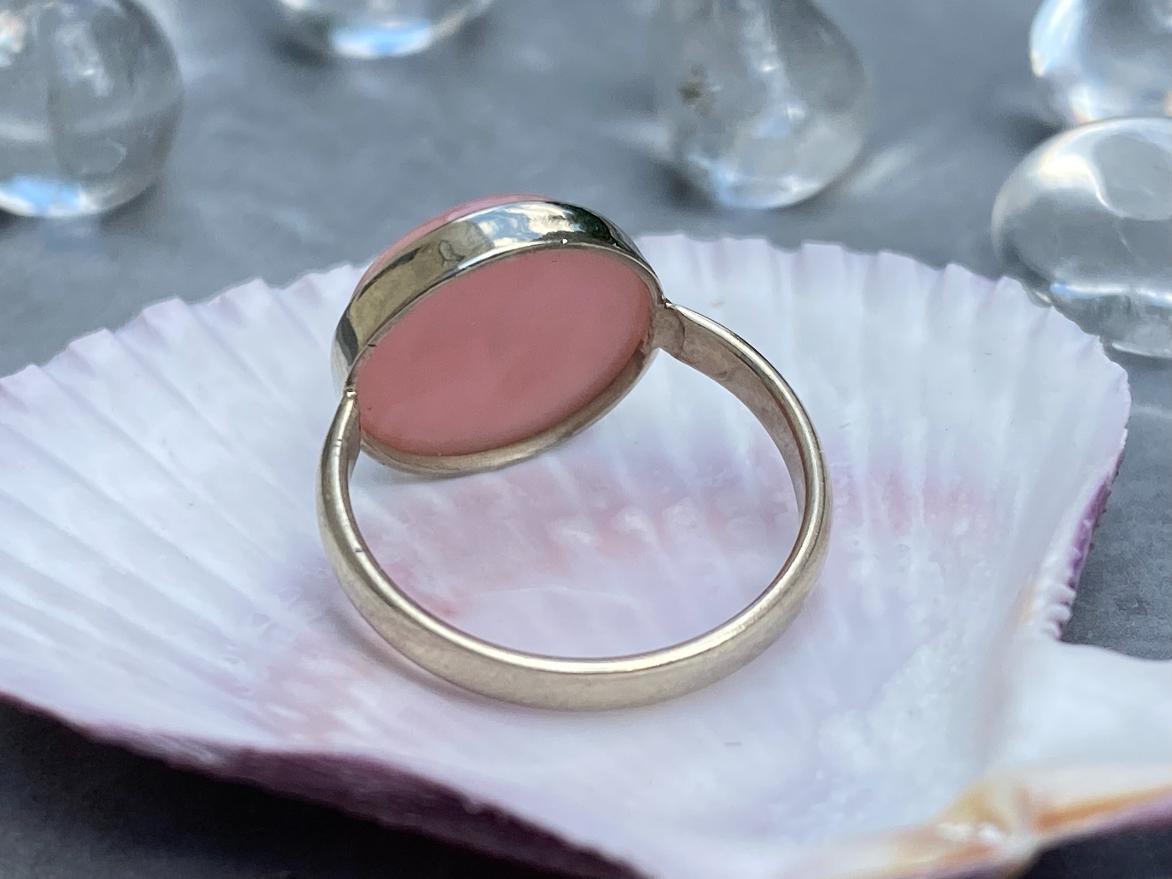 Кольцо с розовым опалом, 15,25 KL-1042, фото 3