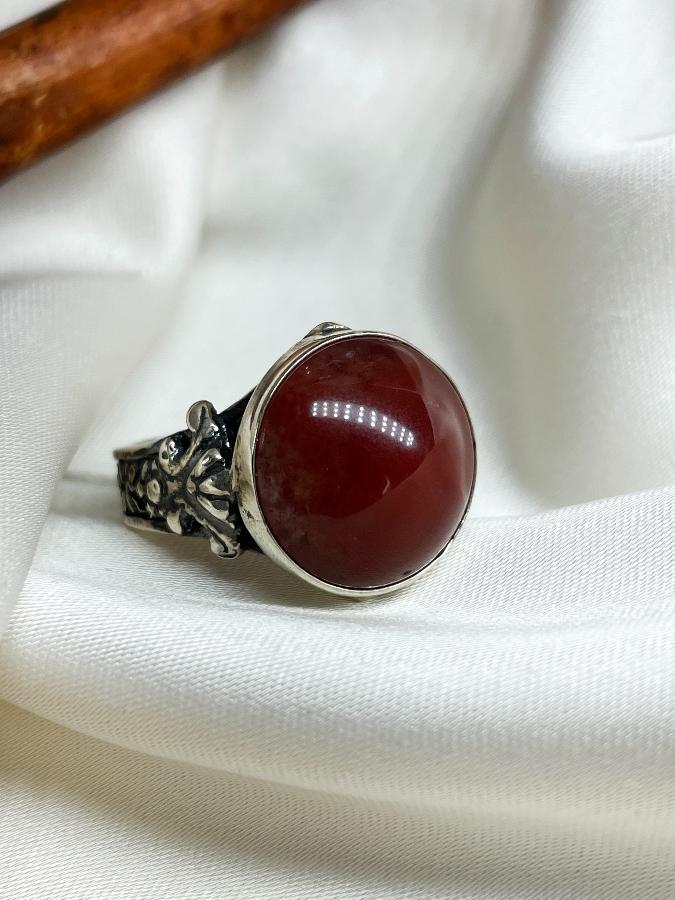 купить Кольцо из серебра с авантюрином,19 размер , фото 4