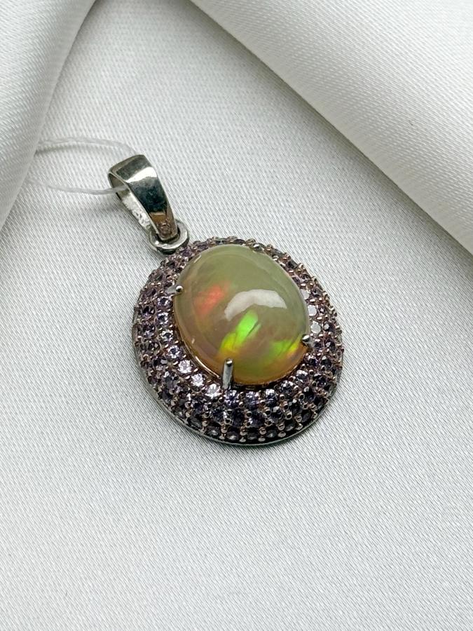 Кулон из серебра с благородным опалом  U-1594, фото 1