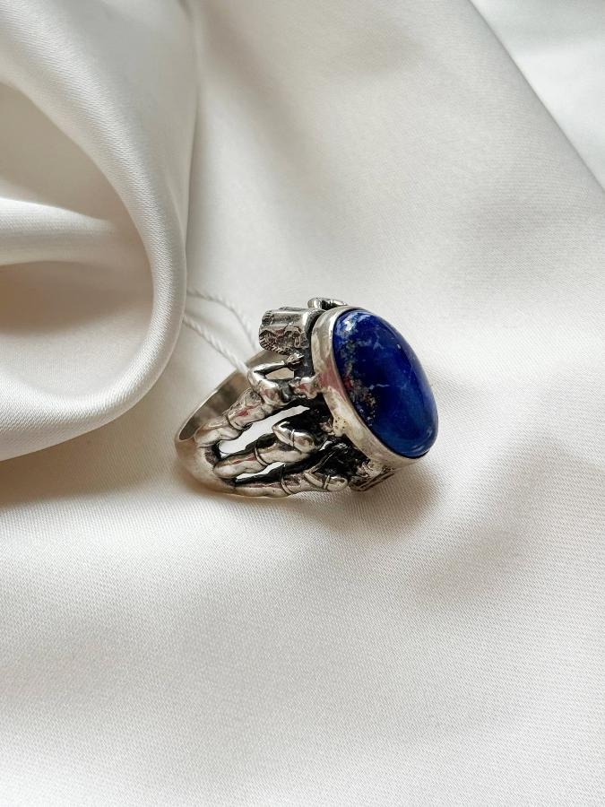 купить Кольцо из серебра с лазуритом,17,5 размер  , фото 4