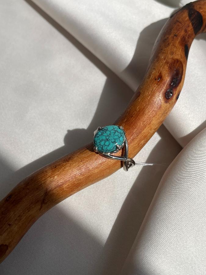 купить Кольцо из серебра с бирюзой, 17,0 размер  , фото 3