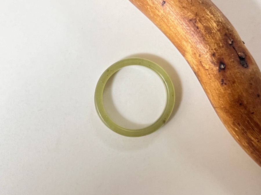 Кольцо из цельного нефрита, 18 размер KL-1082, фото 3