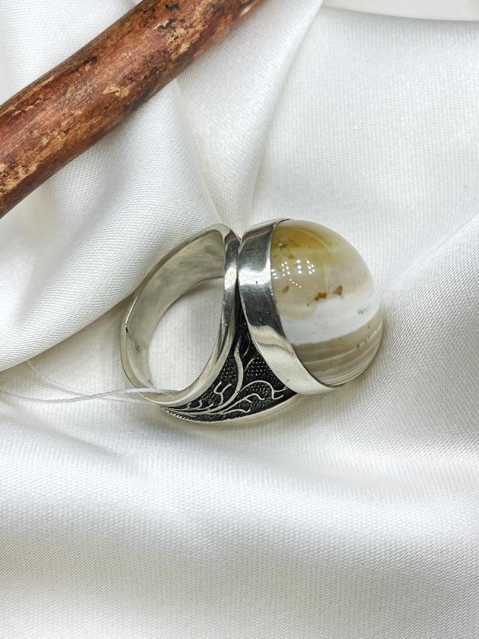 купить Кольцо из серебра с агатом,18,5 размер  , фото 4