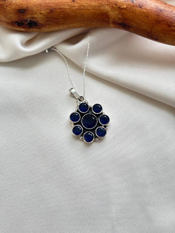 купить Кулон из серебра с гидротермальным сапфиром  , фото 2