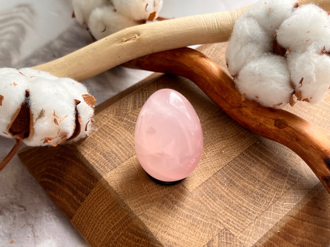 Яйцо из розового кварца 2,9 х 4 см JA-0063, фото 2