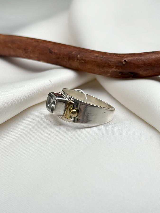 купить Кольцо из серебра с топазом,19 размер , фото 2