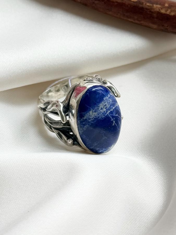 купить Кольцо из серебра с лазуритом,17 размер  , фото 1