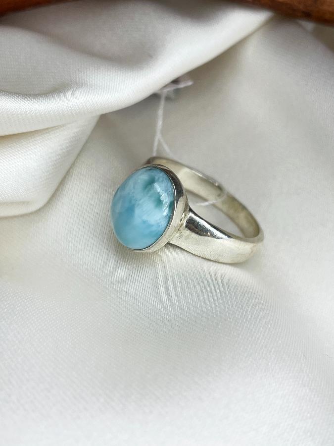 купить Кольцо из серебра с ларимаром,17,5 размер  , фото 2