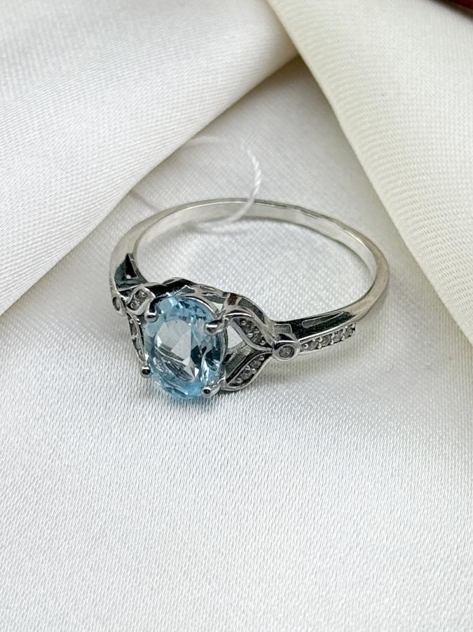 купить Кольцо из серебра с топазом,18,5 размер , фото 1