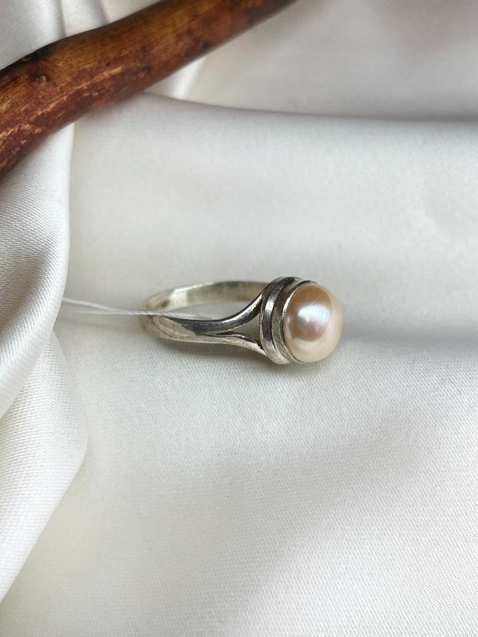 купить Кольцо из серебра с жемчугом,18,5 размер  , фото 3