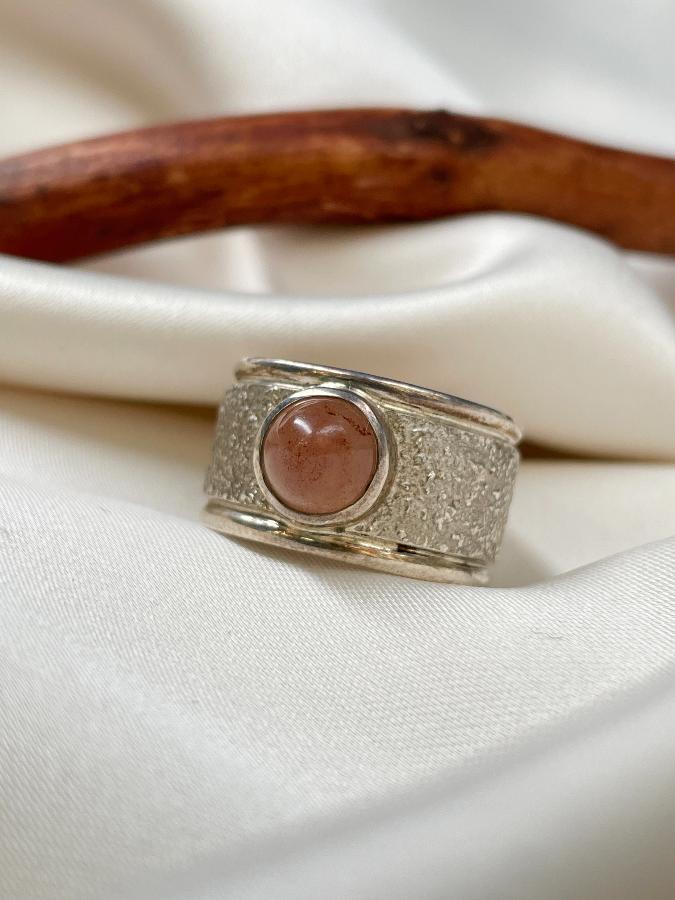 купить Кольцо из серебра с солнечником,17,5 размер , фото 1