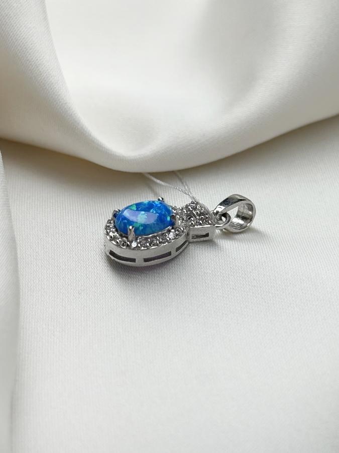 Кулон из серебра с опалом (искусственный)    U-4067, фото 2