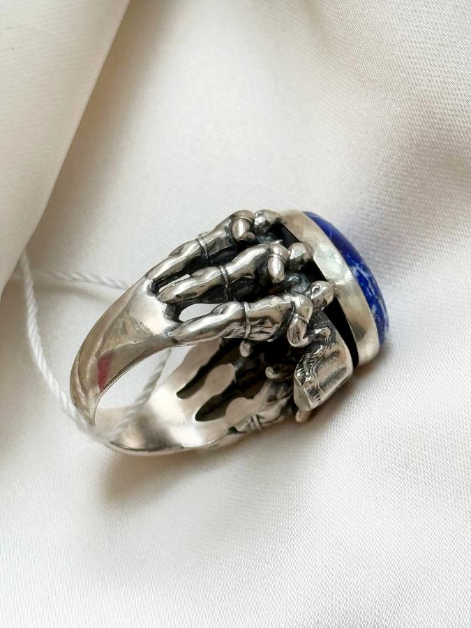 купить Кольцо из серебра с лазуритом,17,5 размер  , фото 2