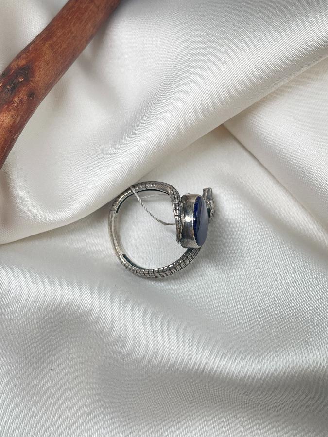 купить Кольцо из серебра с азуритом,17,5 размер  , фото 4