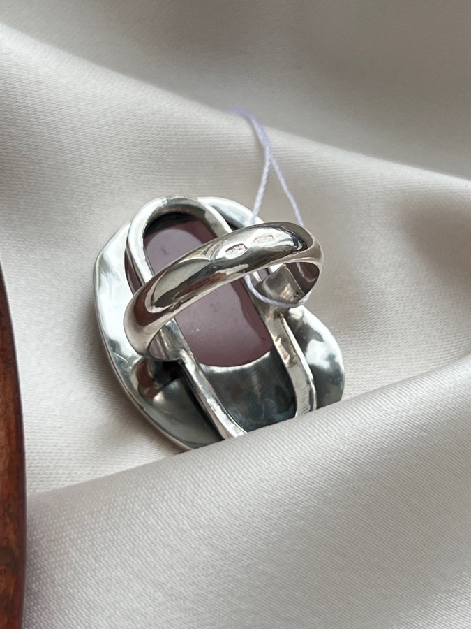 Кольцо из серебра с розовым кварцем, 16,25 размер U-1370, фото 5