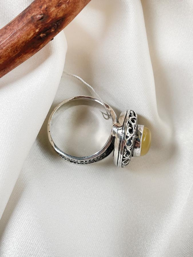 Кольцо из серебра с янтарем,18 размер U-130, фото 4